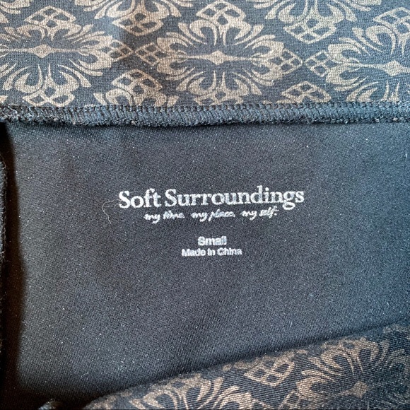 Soft Surroundings Dark Printed Pants - Picture 3 of 7
